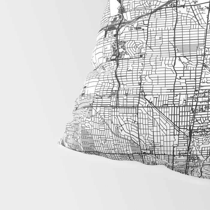 Toronto White Map Pillow Sham Gallery Image 4
