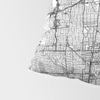 Toronto White Map Pillow Sham Gallery Image 4