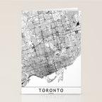Toronto White Map Stationery Card Gallery Image 2