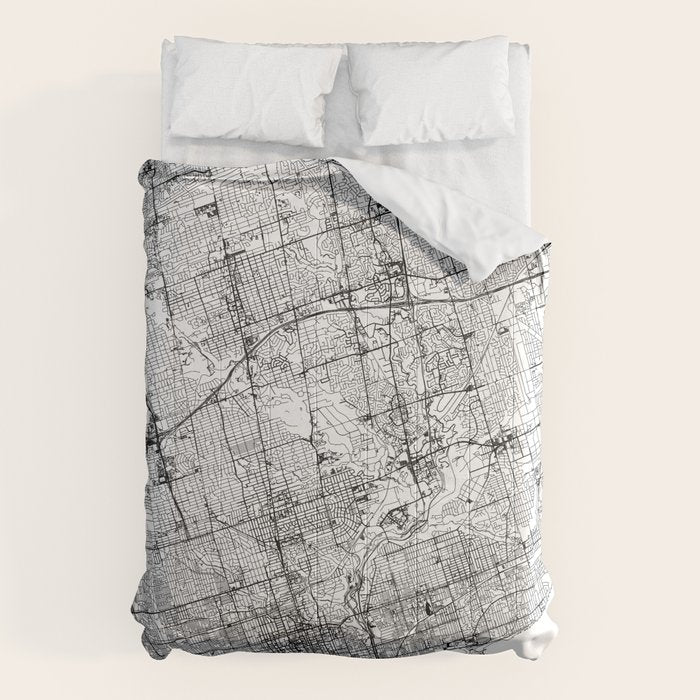 Toronto White Map Comforter Gallery Image 6