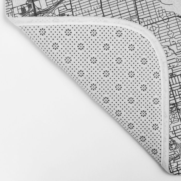 Toronto White Map Bath Mat Gallery Image 2