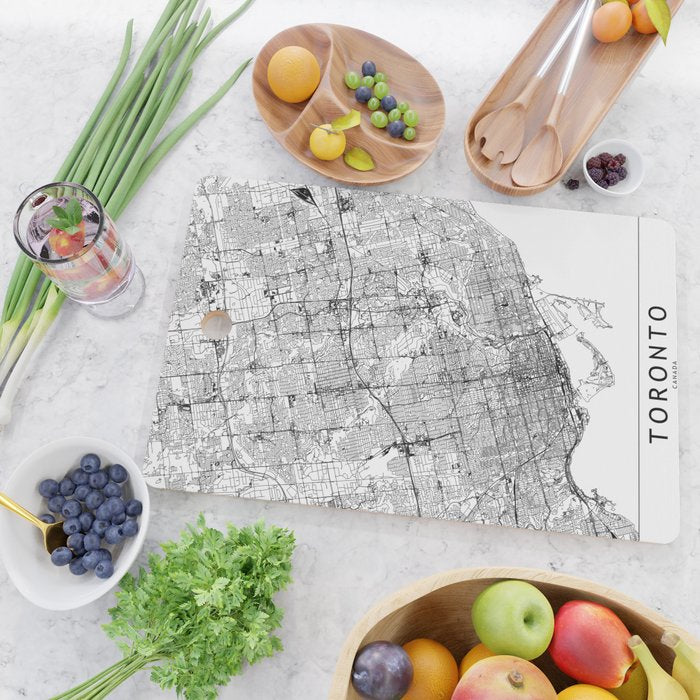 Toronto White Map Cutting Board Gallery Image 2