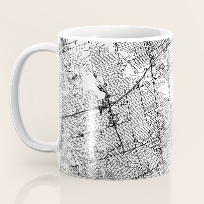 Toronto White Map Coffee Mug Gallery Image 3