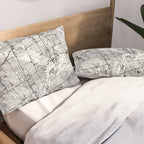 Toronto White Map Pillow Sham Gallery Image 2