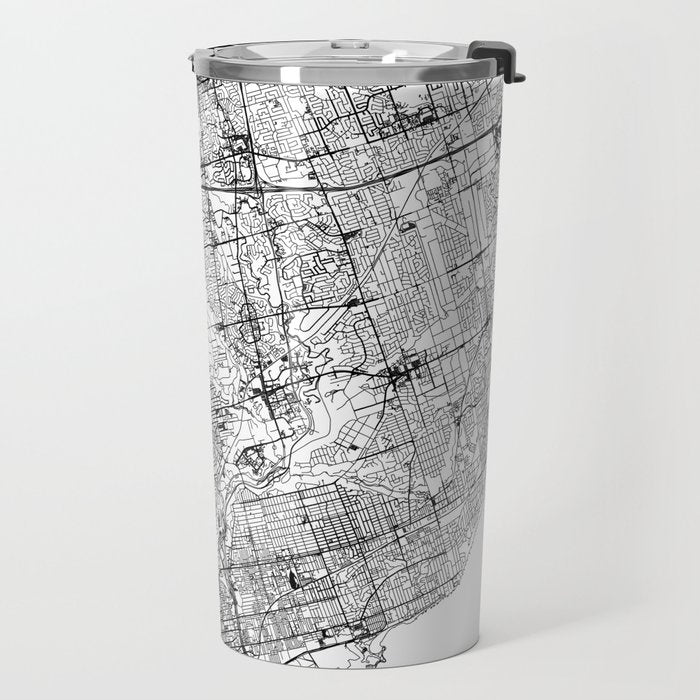 Toronto White Map Travel Mug Gallery Image 2