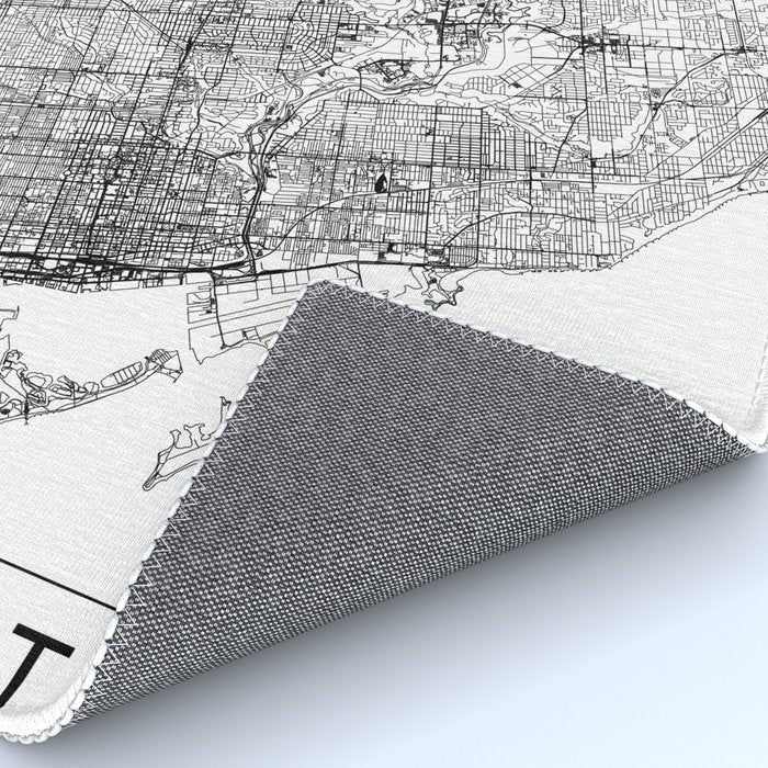 Toronto White Map Rug Gallery Image 4