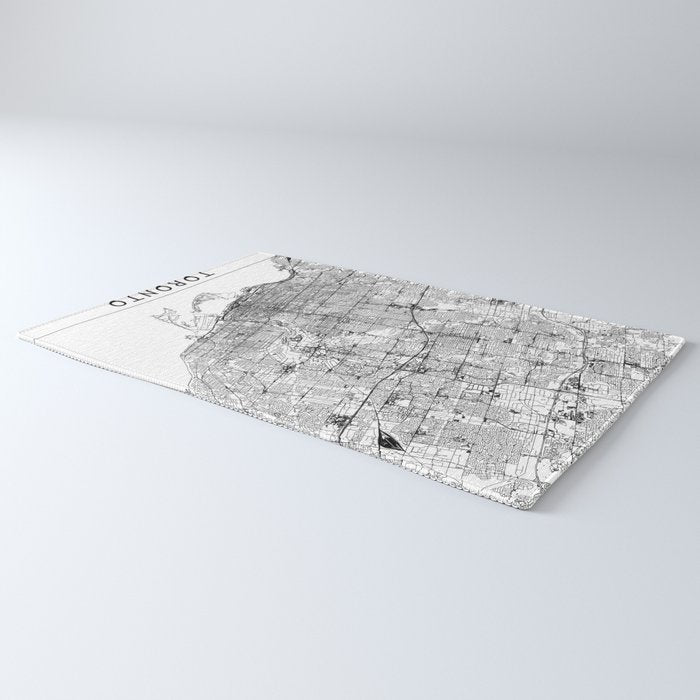Toronto White Map Rug Gallery Image 3