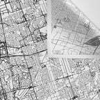 Toronto White Map Wall Tapestry Gallery Image 3