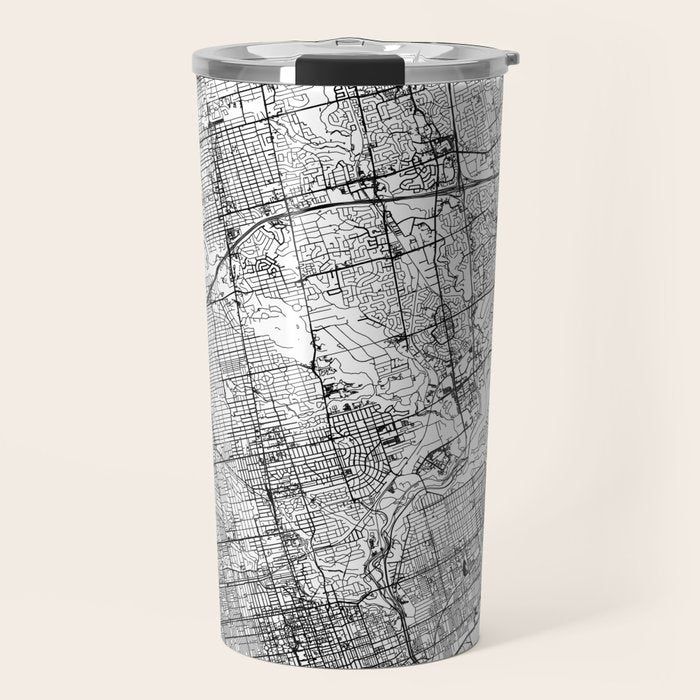 Toronto White Map Travel Mug Gallery Image 1