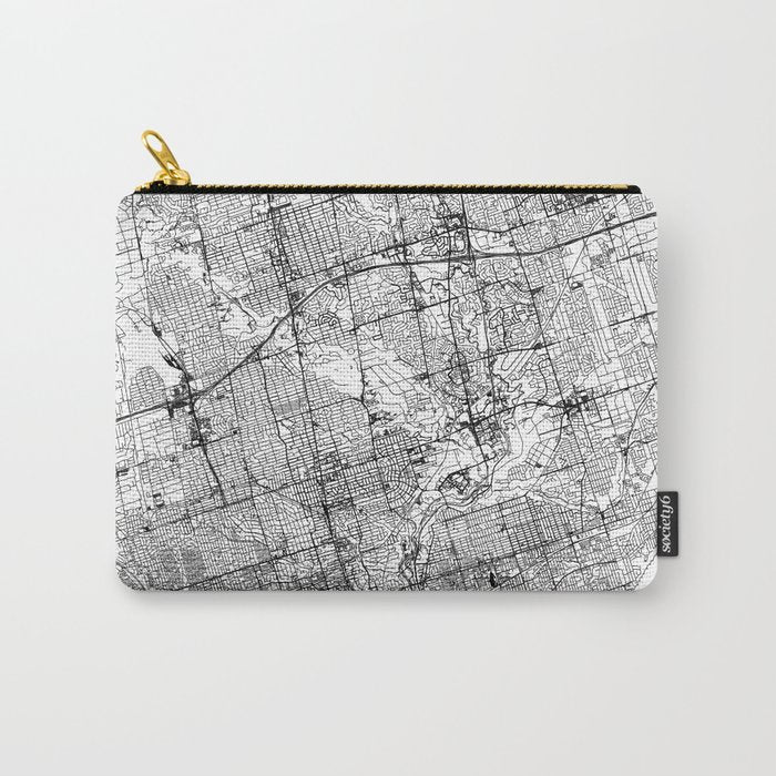 Toronto White Map Carry All Pouch Gallery Image 1