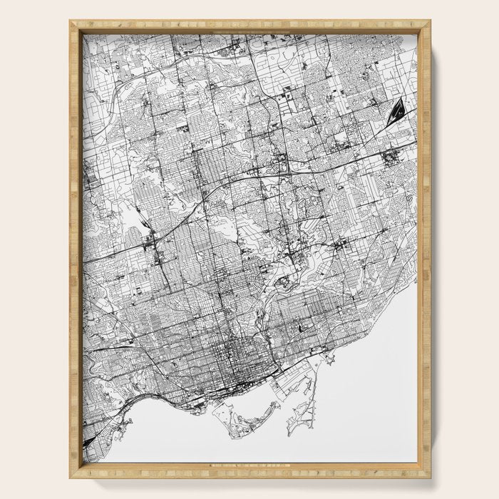 Toronto White Map Serving Tray Gallery Image 1