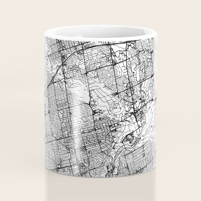 Toronto White Map Coffee Mug Gallery Image 4