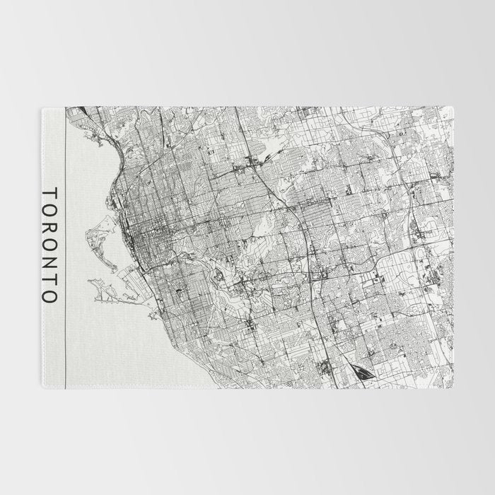 Toronto White Map Rug Gallery Image 2