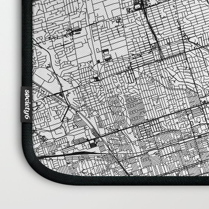 Toronto White Map Laptop Sleeve Gallery Image 3
