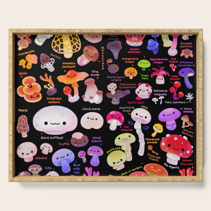 Mushroom - name Serving Tray Gallery Image 1