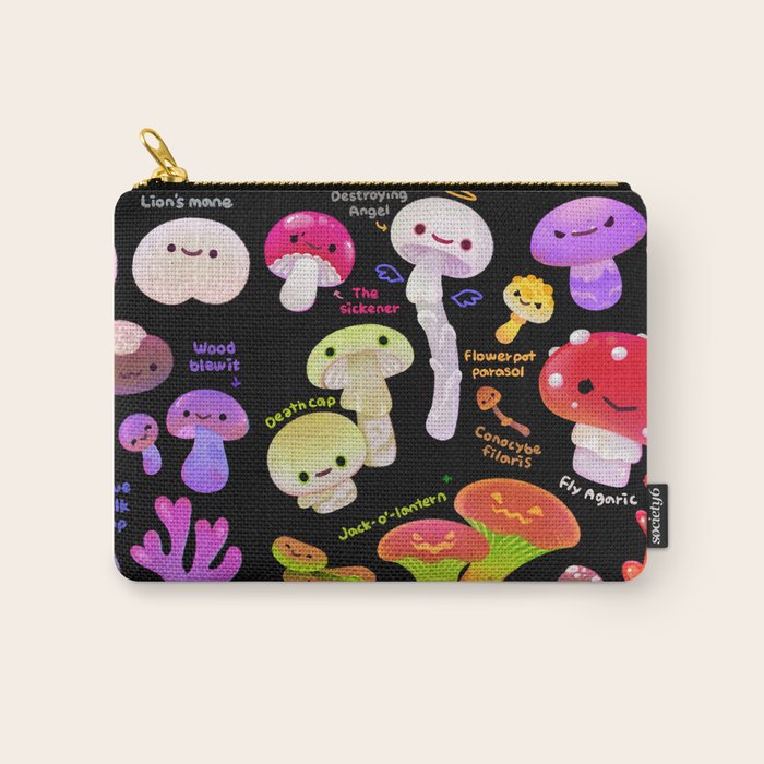 Mushroom - name Carry All Pouch Gallery Image 1