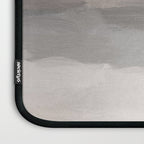 Dune Hill - Gray Clouds Beige Sandy Beach Coastal Abstract Nature Painting Art Print Wall Decor  Laptop Sleeve Gallery Image 3