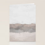 Dune Hill - Gray Clouds Beige Sandy Beach Coastal Abstract Nature Painting Art Print Wall Decor  Stationery Card Gallery Image 2