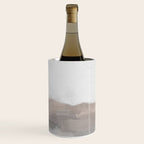 Dune Hill - Gray Clouds Beige Sandy Beach Coastal Abstract Nature Painting Art Print Wall Decor  Wine Chiller Gallery Image 1