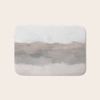Dune Hill - Gray Clouds Beige Sandy Beach Coastal Abstract Nature Painting Art Print Wall Decor  Bath Mat Gallery Image 1