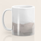 Dune Hill - Gray Clouds Beige Sandy Beach Coastal Abstract Nature Painting Art Print Wall Decor  Coffee Mug Gallery Image 3