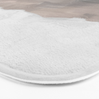 Dune Hill - Gray Clouds Beige Sandy Beach Coastal Abstract Nature Painting Art Print Wall Decor  Bath Mat Gallery Image 3