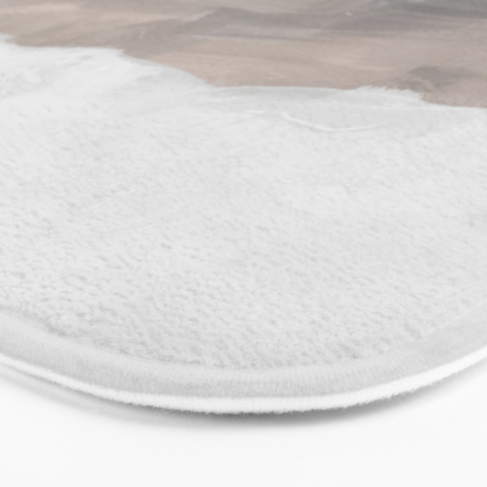 Dune Hill - Gray Clouds Beige Sandy Beach Coastal Abstract Nature Painting Art Print Wall Decor  Bath Mat Gallery Image 3