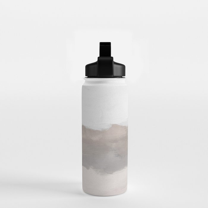 Dune Hill - Gray Clouds Beige Sandy Beach Coastal Abstract Nature Painting Art Print Wall Decor  Water Bottle Gallery Image 2