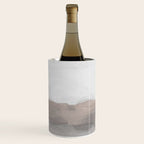 Dune Hill - Gray Clouds Beige Sandy Beach Coastal Abstract Nature Painting Art Print Wall Decor  Wine Chiller Gallery Image 2
