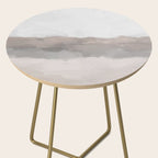 Dune Hill - Gray Clouds Beige Sandy Beach Coastal Abstract Nature Painting Art Print Wall Decor  Side Table Gallery Image 2