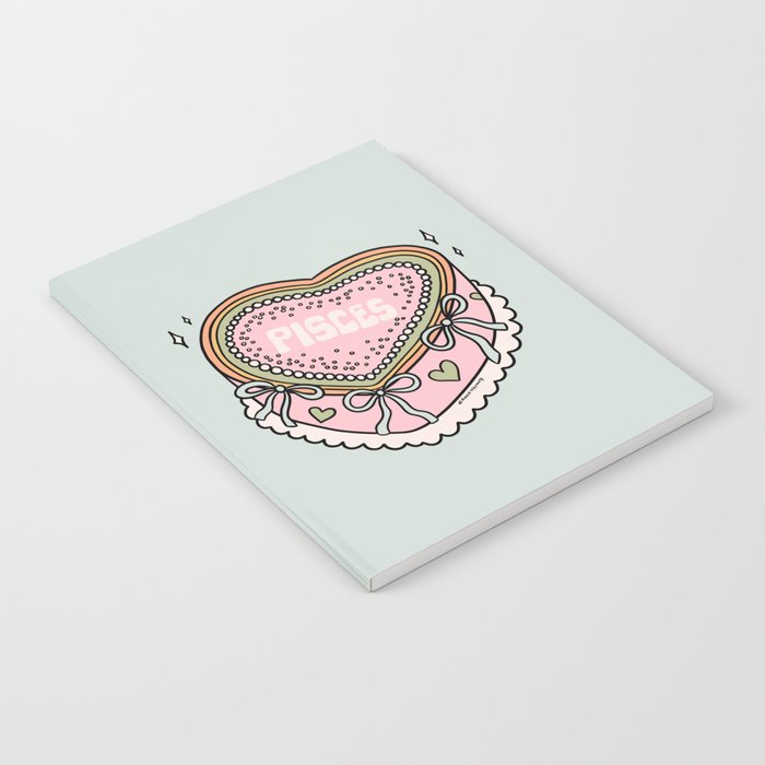 Pisces Heart Cake Notebook Gallery Image 1