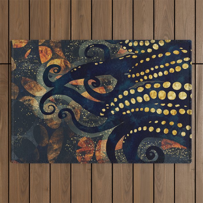 Metallic Ocean Outdoor Rug Gallery Image 1