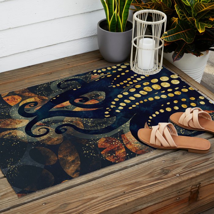 Metallic Ocean Outdoor Rug Gallery Image 2