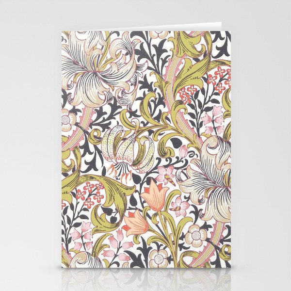 William Morris Strawberry Thief Pastel Pink Stationery Card Gallery Image 1