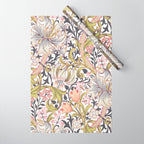 William Morris Strawberry Thief Pastel Pink Wrapping Paper Gallery Image 1