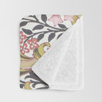 William Morris Strawberry Thief Pastel Pink Throw Blanket Gallery Image 3