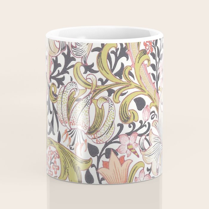 William Morris Strawberry Thief Pastel Pink Coffee Mug Gallery Image 4