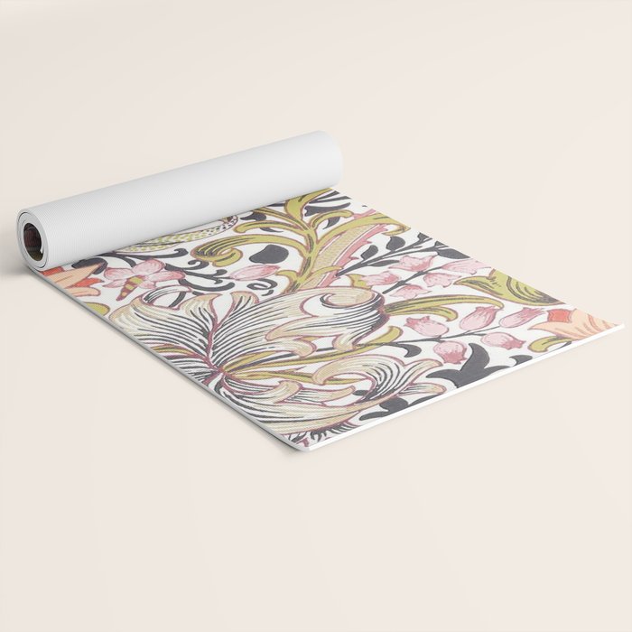 William Morris Strawberry Thief Pastel Pink Yoga Mat Gallery Image 2
