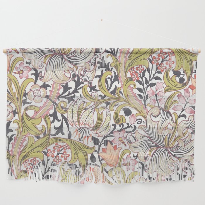 William Morris Strawberry Thief Pastel Pink Wall Hanging Gallery Image 1