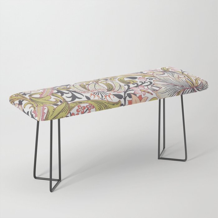 William Morris Strawberry Thief Pastel Pink Bench Gallery Image 1