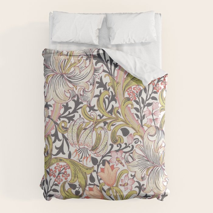 William Morris Strawberry Thief Pastel Pink Duvet Cover Gallery Image 6