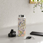 William Morris Strawberry Thief Pastel Pink Water Bottle Gallery Image 4