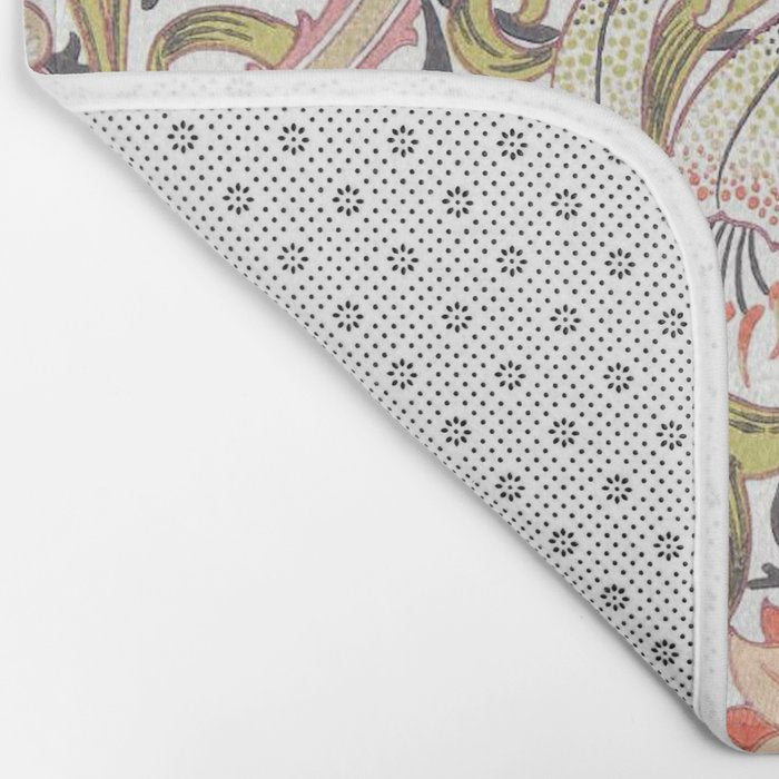 William Morris Strawberry Thief Pastel Pink Bath Mat Gallery Image 2