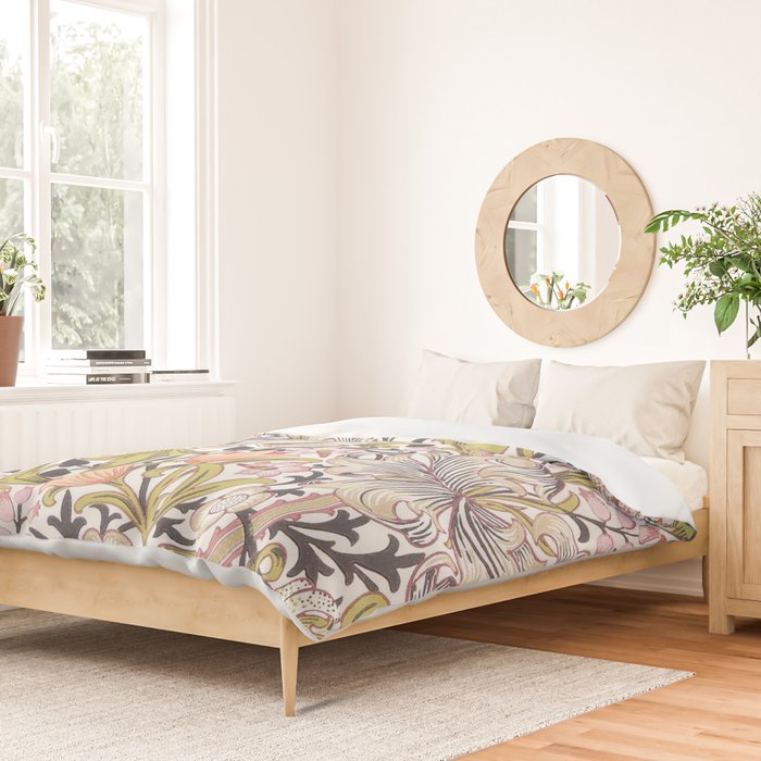 William Morris Strawberry Thief Pastel Pink Duvet Cover Gallery Image 2