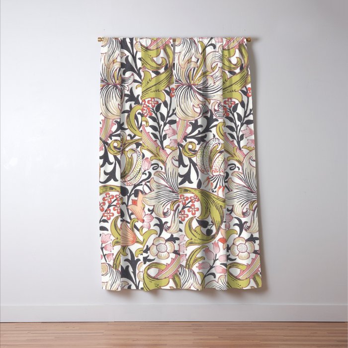 William Morris Strawberry Thief Pastel Pink Window Curtain Gallery Image 3