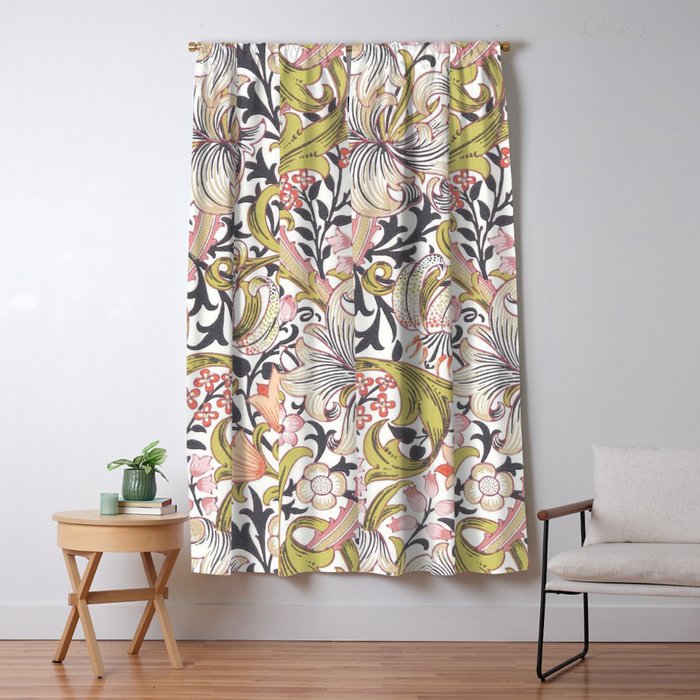 William Morris Strawberry Thief Pastel Pink Window Curtain Gallery Image 5