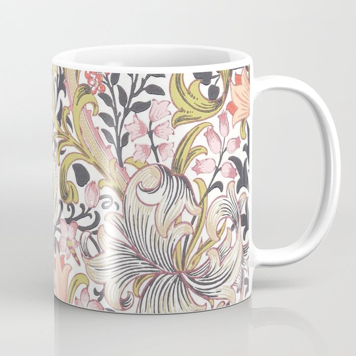 William Morris Strawberry Thief Pastel Pink Coffee Mug Gallery Image 1
