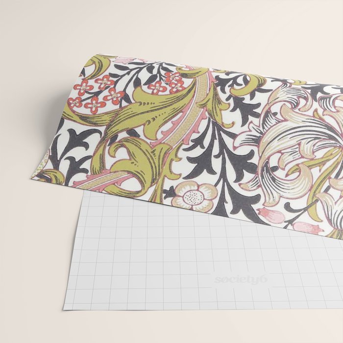 William Morris Strawberry Thief Pastel Pink Wrapping Paper Gallery Image 2