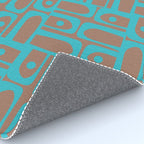 Mid Century Modern Piquet Vivid Pattern Inspired by PANTONE 17 1230 Color of the Year Mocha Mousse Rug Gallery Image 4