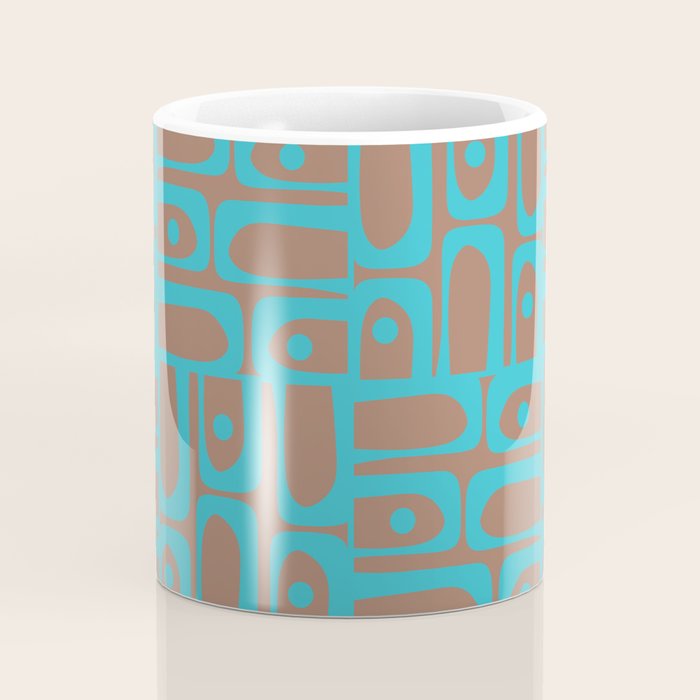Mid Century Modern Piquet Vivid Pattern Inspired by PANTONE 17 1230 Color of the Year Mocha Mousse Coffee Mug Gallery Image 4